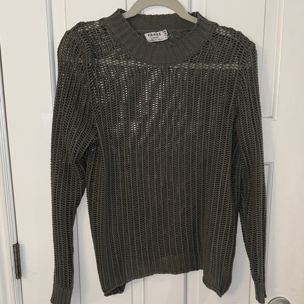 Frame Denim Gray Knit Top